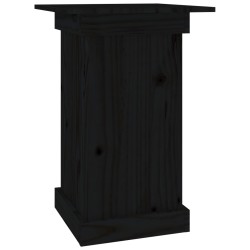 vidaXL Soporte para plantas madera maciza de pino negro 40x40x60 cm