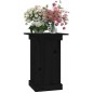 vidaXL Soporte para plantas madera maciza de pino negro 40x40x60 cm vidaXL Soporte para plantas madera maciza de pino negro 40x40x60 cm