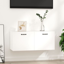 vidaXL Armario de pared madera contrachapada blanco 80x35x36,5 cm