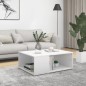 vidaXL Mesa de centro madera contrachapada blanco 90x67x33 cm vidaXL Mesa de centro madera contrachapada blanco 90x67x33 cm