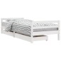 vidaXL Estructura cama niños con cajones madera pino blanco 80x200 cm vidaXL Estructura cama niños con cajones madera pino blanco 80x200 cm