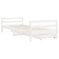 vidaXL Estructura cama niños con cajones madera pino blanco 80x200 cm vidaXL Estructura cama niños con cajones madera pino blanco 80x200 cm