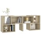 vidaXL Mueble de TV madera contrachapada roble Sonoma 104x30x52 cm vidaXL Mueble de TV madera contrachapada roble Sonoma 104x30x52 cm