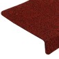 vidaXL Alfombrilla de escaleras 15 uds tela punzonada rojo 65x21x4 cm vidaXL Alfombrilla de escaleras 15 uds tela punzonada rojo 65x21x4 cm