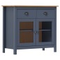 vidaXL Mesita de noche Hill madera maciza de pino gris 90x40x80 cm vidaXL Mesita de noche Hill madera maciza de pino gris 90x40x80 cm