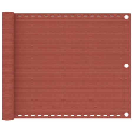 vidaXL Toldo para balcón HDPE terracota 75x300 cm 