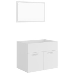 vidaXL Conjunto de muebles de baño 2 piezas contrachapada blanco