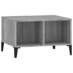 vidaXL Mesa de centro madera contrachapada gris Sonoma 60x50x36,5 cm
