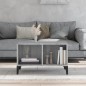 vidaXL Mesa de centro madera contrachapada gris Sonoma 60x50x36,5 cm