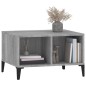 vidaXL Mesa de centro madera contrachapada gris Sonoma 60x50x36,5 cm
