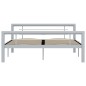 vidaXL Estructura de cama de metal gris y blanco 160x200 cm vidaXL Estructura de cama de metal gris y blanco 160x200 cm