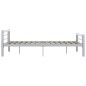 vidaXL Estructura de cama de metal gris y blanco 160x200 cm vidaXL Estructura de cama de metal gris y blanco 160x200 cm