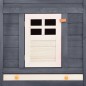 vidaXL Conejera de exterior con corredor madera de abeto gris y blanco vidaXL Conejera de exterior con corredor madera de abeto gris y blanco