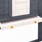 vidaXL Conejera de exterior con corredor madera de abeto gris y blanco vidaXL Conejera de exterior con corredor madera de abeto gris y blanco