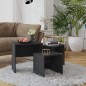 vidaXL Mesas de centro apilables 3 piezas madera contrachapada gris vidaXL Mesas de centro apilables 3 piezas madera contrachapada gris