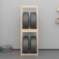 vidaXL Soporte para neumáticos madera maciza de pino 63x40x180 cm
