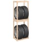 vidaXL Soporte para neumáticos madera maciza de pino 63x40x180 cm