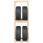 vidaXL Soporte para neumáticos madera maciza de pino 63x40x180 cm