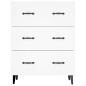 vidaXL Aparador de madera contrachapada blanco brillante 69,5x34x90 cm vidaXL Aparador de madera contrachapada blanco brillante 69,5x34x90 cm