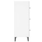 vidaXL Aparador de madera contrachapada blanco brillante 69,5x34x90 cm vidaXL Aparador de madera contrachapada blanco brillante 69,5x34x90 cm