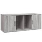 vidaXL Mueble de TV madera contrachapada gris Sonoma 100x35x40 cm