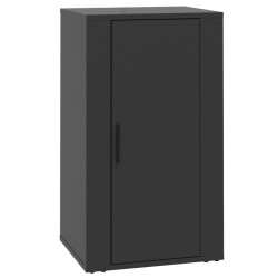 vidaXL Aparador de madera contrachapada negro 40x33x70 cm