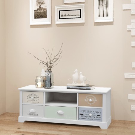 vidaXL Mueble para TV de estilo francés madera 