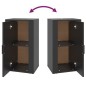 vidaXL Aparador de madera contrachapada negro 40x33x70 cm