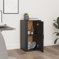 vidaXL Aparador de madera contrachapada negro 40x33x70 cm