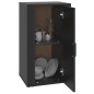 vidaXL Aparador de madera contrachapada negro 40x33x70 cm