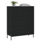 vidaXL Aparador de madera de ingeniería negro 69,5x34x90 cm vidaXL Aparador de madera de ingeniería negro 69,5x34x90 cm