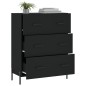 vidaXL Aparador de madera de ingeniería negro 69,5x34x90 cm vidaXL Aparador de madera de ingeniería negro 69,5x34x90 cm