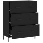 vidaXL Aparador de madera de ingeniería negro 69,5x34x90 cm vidaXL Aparador de madera de ingeniería negro 69,5x34x90 cm
