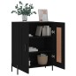 vidaXL Aparador de madera de ingeniería negro 69,5x34x90 cm vidaXL Aparador de madera de ingeniería negro 69,5x34x90 cm