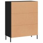 vidaXL Aparador de madera de ingeniería negro 69,5x34x90 cm vidaXL Aparador de madera de ingeniería negro 69,5x34x90 cm