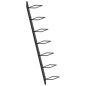 vidaXL Botellero de pared para 7 botellas metal negro vidaXL Botellero de pared para 7 botellas metal negro