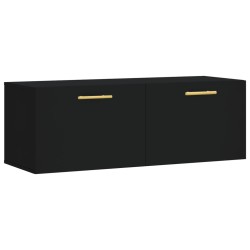 vidaXL Armario de pared madera de ingeniería negro 100x36,5x35 cm