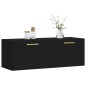 vidaXL Armario de pared madera de ingeniería negro 100x36,5x35 cm vidaXL Armario de pared madera de ingeniería negro 100x36,5x35 cm