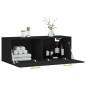 vidaXL Armario de pared madera de ingeniería negro 100x36,5x35 cm vidaXL Armario de pared madera de ingeniería negro 100x36,5x35 cm