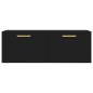 vidaXL Armario de pared madera de ingeniería negro 100x36,5x35 cm vidaXL Armario de pared madera de ingeniería negro 100x36,5x35 cm
