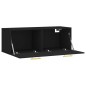 vidaXL Armario de pared madera de ingeniería negro 100x36,5x35 cm vidaXL Armario de pared madera de ingeniería negro 100x36,5x35 cm