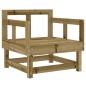 vidaXL Juego de muebles de jardín 7 pzas madera de pino impregnada