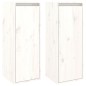 vidaXL Armario de pared 2 uds madera maciza de pino blanco 30x30x80 cm vidaXL Armario de pared 2 uds madera maciza de pino blanco 30x30x80 cm