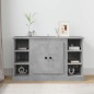 vidaXL Aparador de madera contrachapada gris hormigón 100x35,5x60 cm vidaXL Aparador de madera contrachapada gris hormigón 100x35,5x60 cm