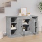 vidaXL Aparador de madera contrachapada gris hormigón 100x35,5x60 cm vidaXL Aparador de madera contrachapada gris hormigón 100x35,5x60 cm