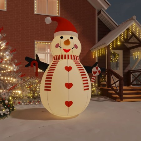 vidaXL Muñeco de nieve inflable con LED 360 cm