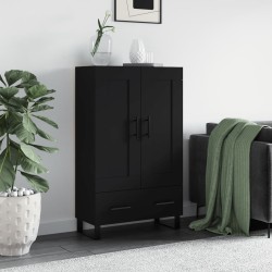 vidaXL Aparador alto madera de ingeniería negro 69,5x31x115 cm