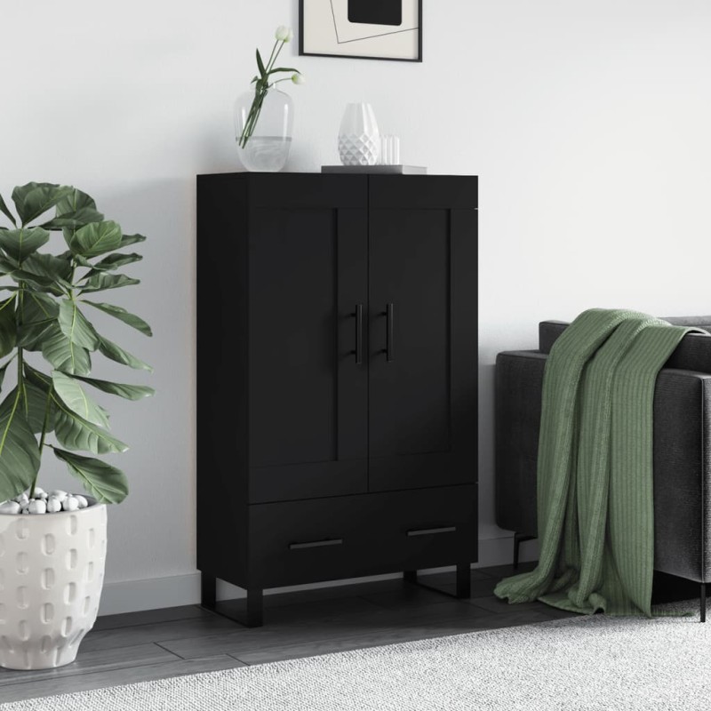 vidaXL Aparador alto madera de ingeniería negro 69,5x31x115 cm vidaXL Aparador alto madera de ingeniería negro 69,5x31x115 cm