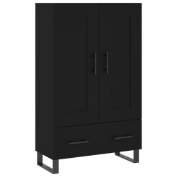 vidaXL Aparador alto madera de ingeniería negro 69,5x31x115 cm