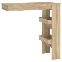 vidaXL Mesa de bar de pared contrachapada roble Sonoma 102x45x103,5cm